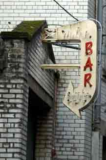 Mitre Bar's neon Sign